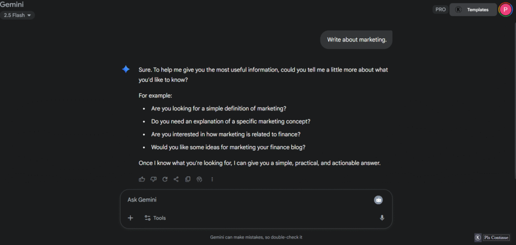 This image showing what happend when you give a bad prompt.